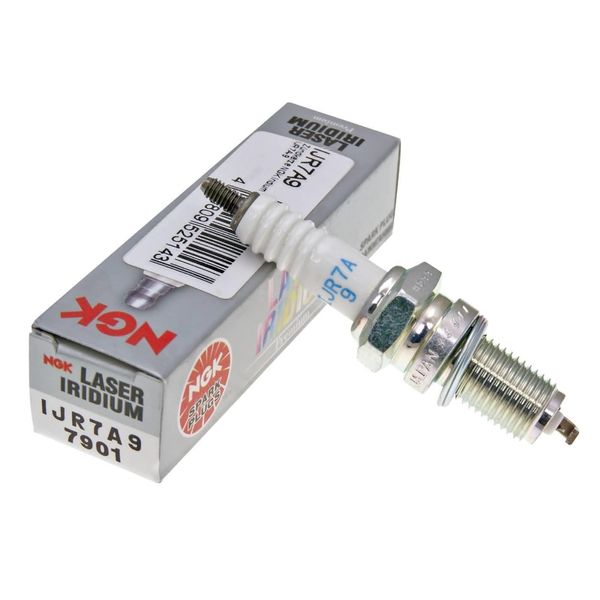Candela Di Accensione Ngk IJR7A9 Iridium Soppressa, Filettatura Lunga 19,0 Mm Ø 12,0 Mm Esagono 18,0 Mm, Distanza Tra Gli Elettrodi 0,90 Mm, Potere Calorifico 7, 7901-image