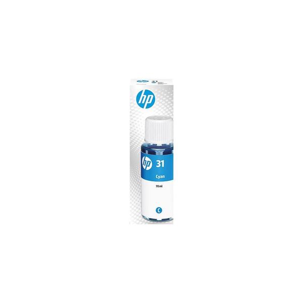 Hp 31 70-Ml Cyan Original Ink Bottle - Ciano - Hp - Hp Ink Tank 310 - Hp Ink Tank Wireless 410 - Hp Smart Tank 350 - Hp Smart Tank Wireless 450 - Hp Smart... - 8000 Pagine - Resa Standard - 70 Ml-image