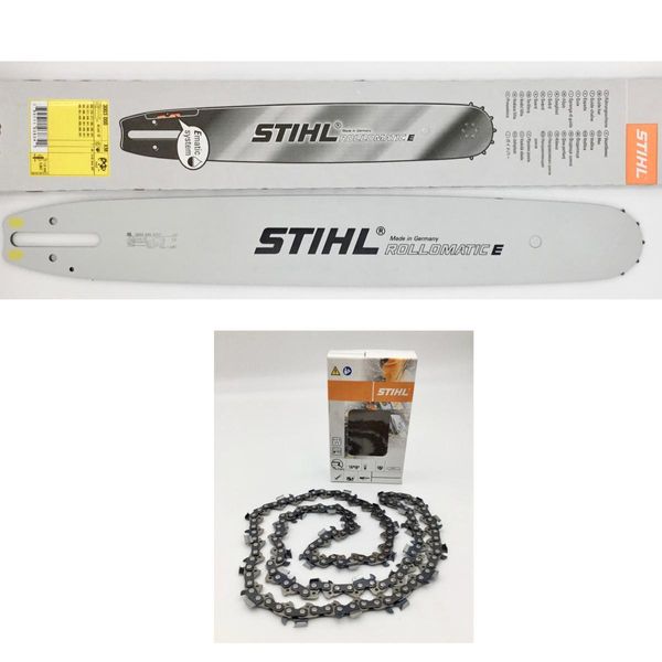 Binario Di Guida Stihl Rollomatic E 37Cm / 18" - 3/8"" - 1,6 Mm 30030005211 + 1X Catena Per Sega Rapid Micro 3/8 1,6 Mm 36520000056"-image