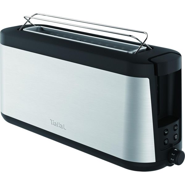 Tefal Tostapane TL4308 Elemento A Fessura Lunga 1000W Acciaio Inox/Nero-image