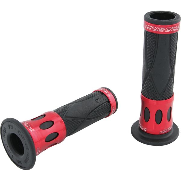 Progrip Impugnatura In Gomma "728"" Tipo: Road, 1 Componente Rosso / Nero"-image