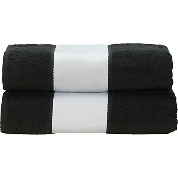A&R AR081 | Asciugamano Da Bagno Subli-Me®, 70 X 140 Cm - Colore: Nero - Dimensioni: 70 X 140 Cm-image