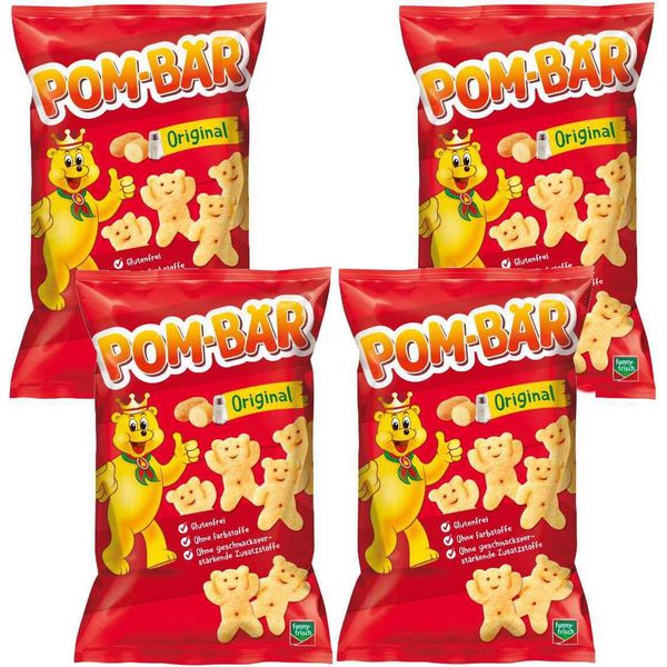 Funny Fresh Pom Bears Original Patatine Salate 75G Confezione Da 4 Pezzi-image