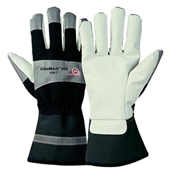 10 Paia Di Guanti Kcl Gibomech Beige/Nero Guanti Da Lavoro Guanti Protettivi-image
