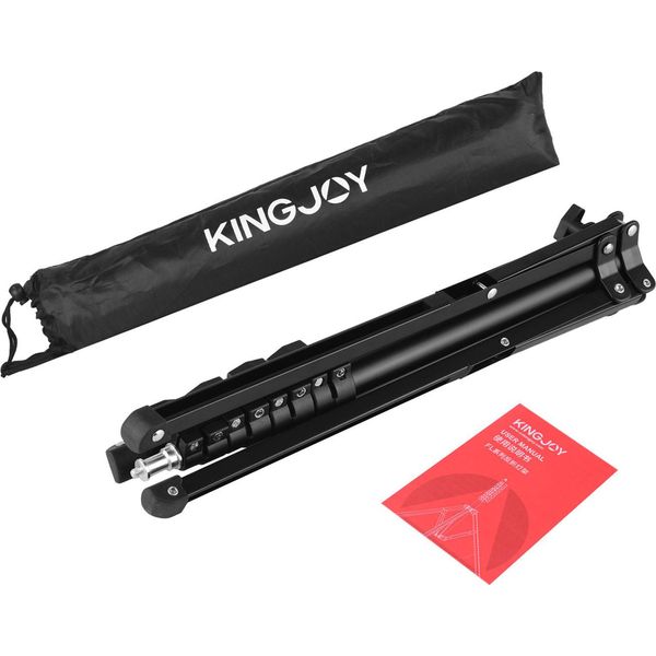 Kingjoy FL2009 Treppiede Metallico Regolabile Con Portata Di 10 Kg E Vite Da 1/4 Di Pollice Altezza Massima 182 Cm Con Borsa Per Il Trasporto Per Lo Studio Fotografico Riflettore Softbox Led Luce Video Ombrello-image