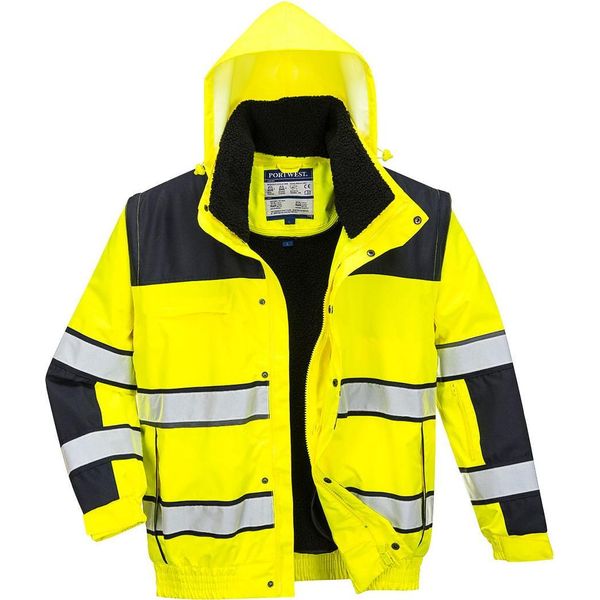 Giacca Da Lavoro Invernale Warning Xxxl Con Maniche Staccabili C466 Portwest-image