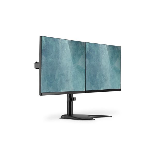 Digitus DA-90401 - Supporto Per 2 Monitor / Monitor Curvi - Acciaio - Nero Opaco - Dimensioni Schermo: 38,1-81,3 Cm (-image