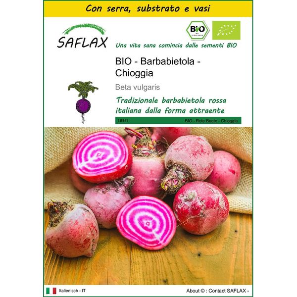 Saflax Insieme Di Coltivazione -- Barbabietola - Chioggia - 70 Semi - Beta-image