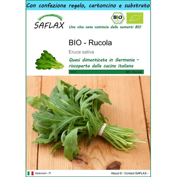 Saflax Set Regalo -- Rucola - 3000 Semi - Eruca-image