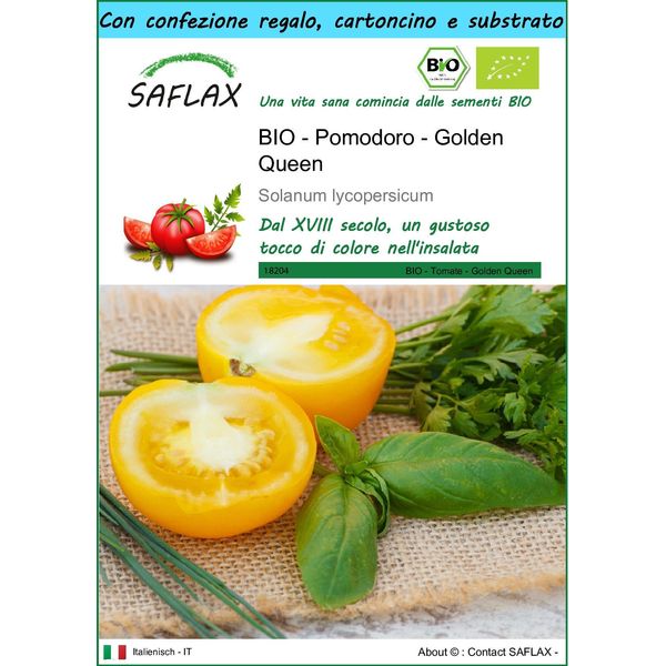 Saflax Set Regalo -- Pomodoro - Golden Queen - 15 Semi - Solanum-image