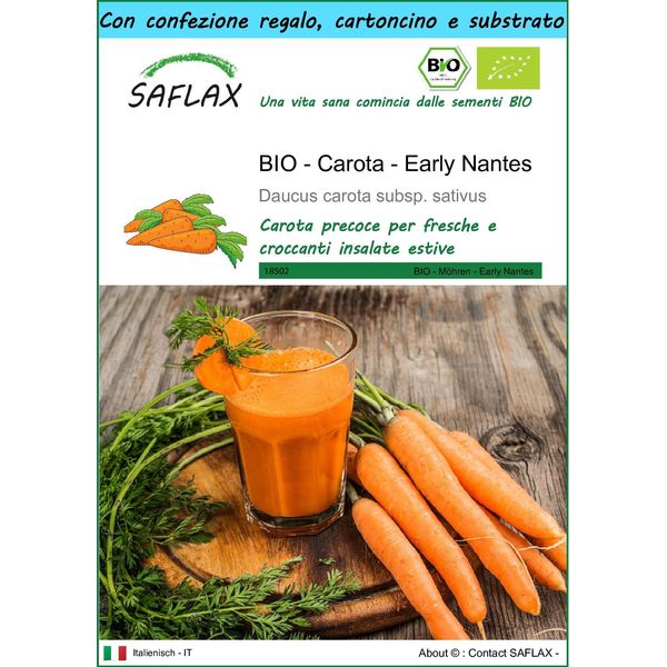 Saflax Set Regalo -- Carota - Early Nantes - 1500 Semi - Daucus-image