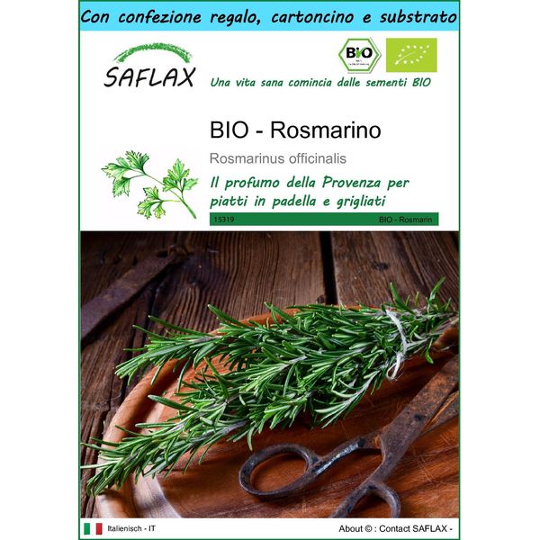 Saflax Set Regalo -- Rosmarino - 40 Semi - Rosmarinus-image