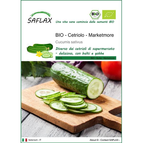 Saflax -- Cetriolo - Marketmore - 20 Semi - Cucumis-image