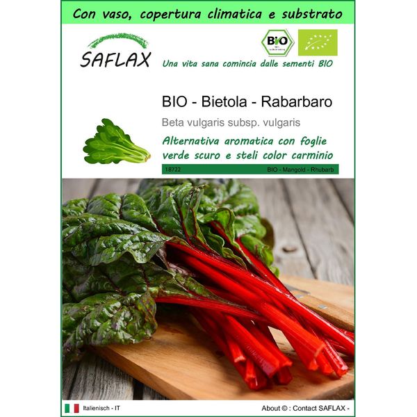 Saflax Garden To Go - Bio - Bietola - Rabarbaro - 50 Semi - Beta-image