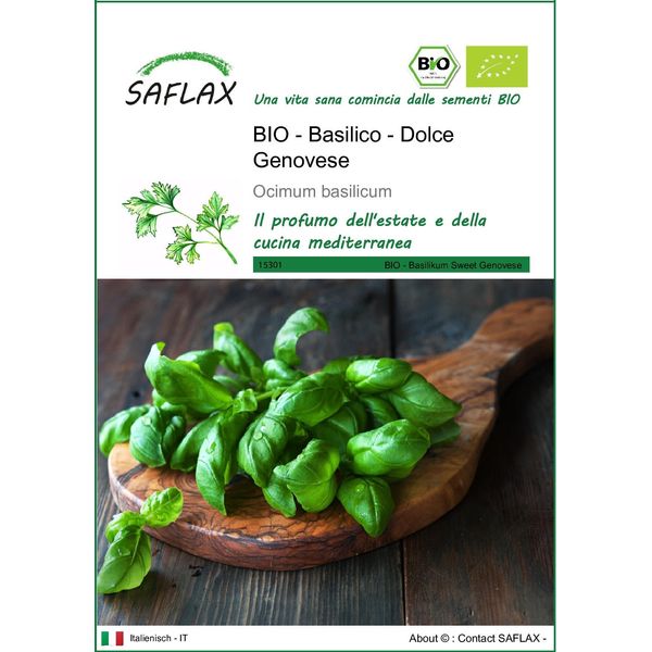Saflax -- Basilico - Dolce Genovese - 800 Semi - Ocimum-image