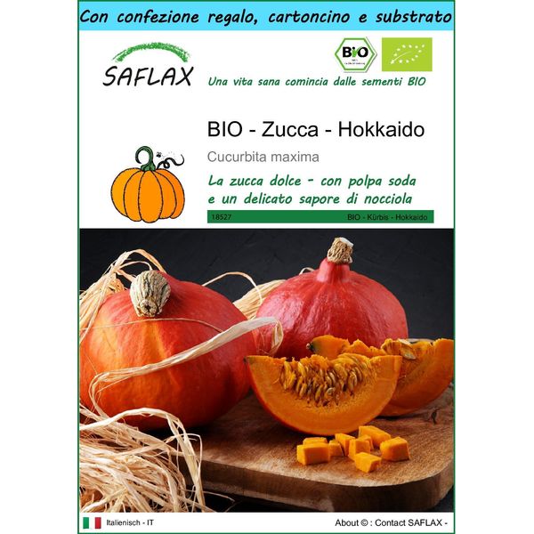 Saflax Set Regalo -- Zucca - Hokkaido - 5 Semi - Cucurbita-image