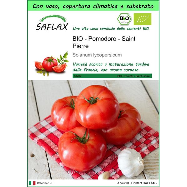 Saflax Garden To Go - Bio - Pomodoro - Saint Pierre - 15 Semi - Solanum-image