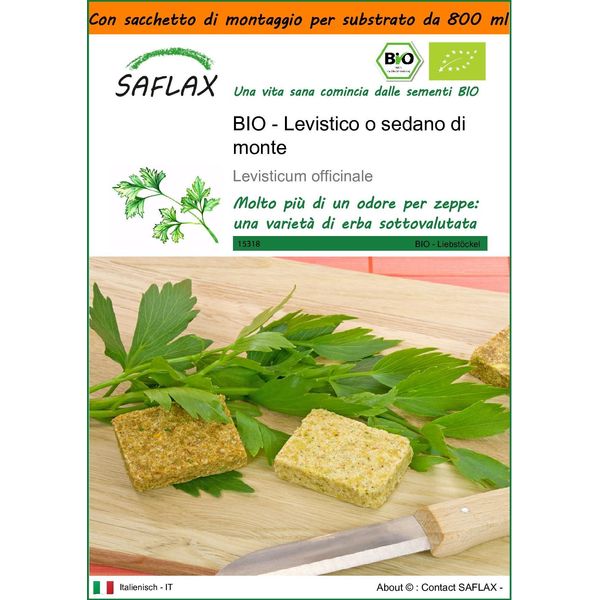 Saflax Garden In The Bag -- Levistico O Sedano Di Monte - 100 Semi - Levisticum-image