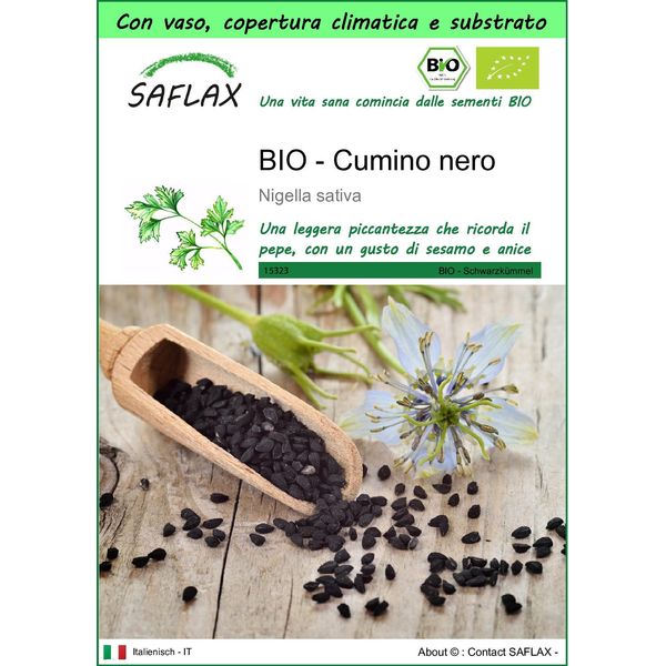 Saflax Garden To Go - Bio - Cumino Nero - 300 Semi - Nigella-image