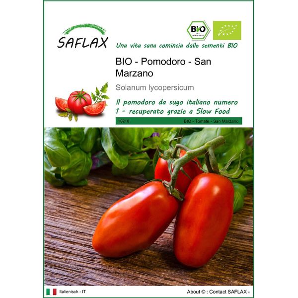 Saflax -- Pomodoro - San Marzano - 15 Semi - Solanum-image