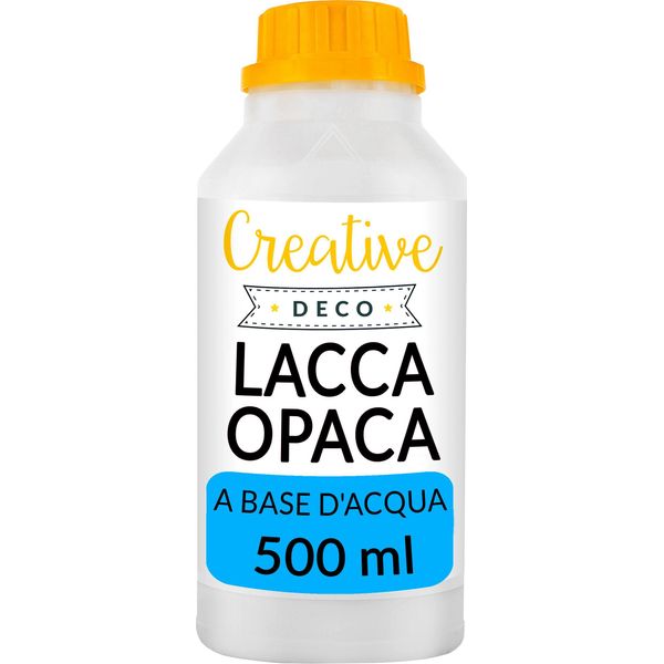 Creative Deco Vernice Finale Opaca Acrilica | Bottiglia 500 Ml Base D'acqua | Finitura Trasparente Per Legno Carta Compensato | Uso Interno Ed Esterno-image