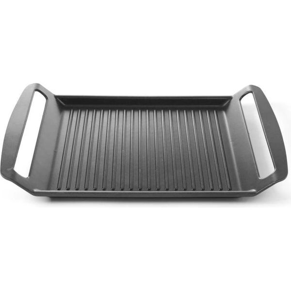 Piastra Grill Hendi Per Piano Cottura A Induzione, 390X260X(H)35Mm-image
