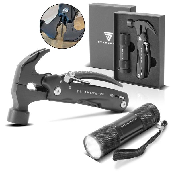 Stahlwerk Multitool 12 Strumenti Coltello Tascabile Strumento Multifunzione Torcia Elettrica-image