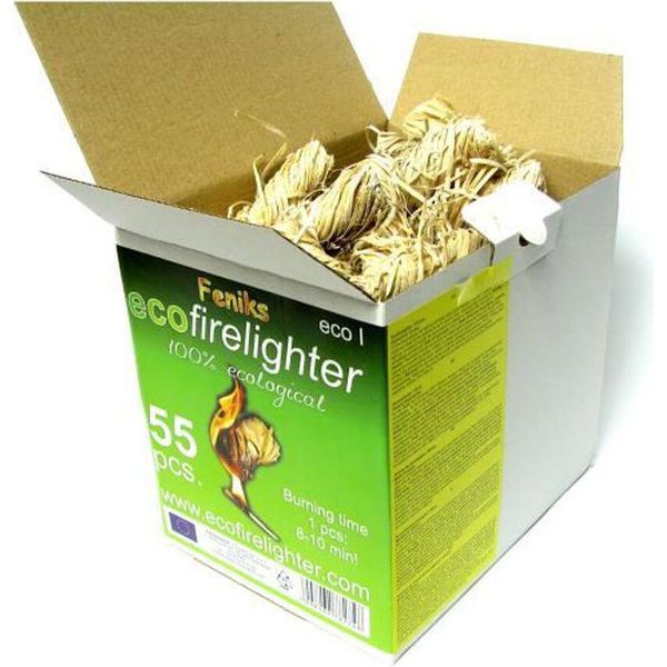 Feniks Accendifuoco 0,7 Kg Campione Di Legno Eco Camino Starter Accendifuoco Lana-image