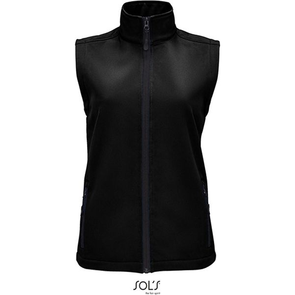 Sols 02888 | Damen Race Bodywarmer Donna Softshell - Idrorepellente - Colore: Nero - Taglia: Xl-image