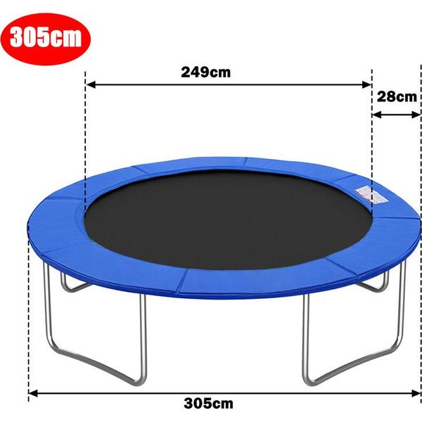 Swanew Copertura Del Bordo Del Trampolino 28 Cm Di Larghezza Ø305 Cm 100% Resistente Ai Raggi Uv Protezione Del Bordo Della Copertura Della Molla Resistente Agli Strappi 10FT - Blu-image