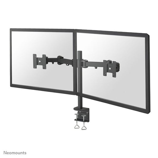 Neomounts FPMA-D960D - Kit Di Montaggio - Per 2 Display Lcd (Full-Motion) - Nero - Dimensioni Schermo: 25,4-68,6 Cm (10"-27"") - Montaggio A Morsetto, Da Tavolo"-image