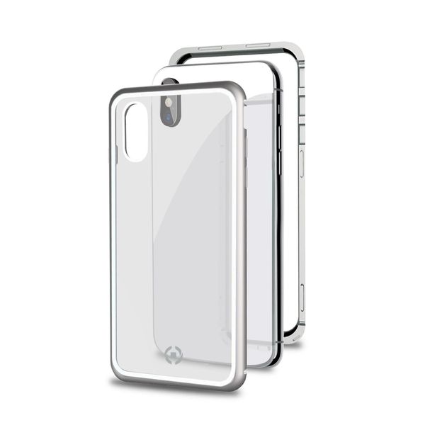 Celly Attraction - Iphone Xs/X Custodia Per Cellulare 14,7 Cm (5.8") Cover Argento, Trasparente"-image