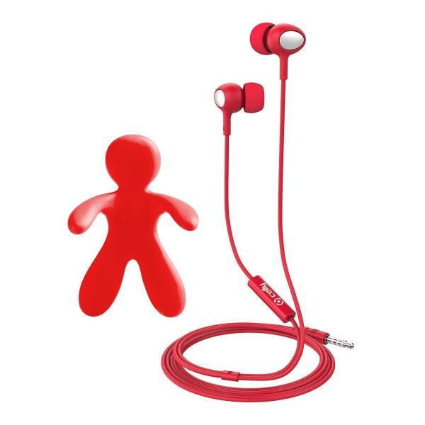 Celly Cesare & Augusto Cuffie Cablate In Ear Music Red-image