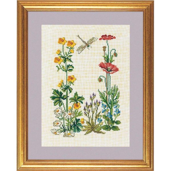Set Punto Croce Eva Rosenstand "Ranuncolo E Papavero"", Schema Di Conteggio, 28X35Cm"-image