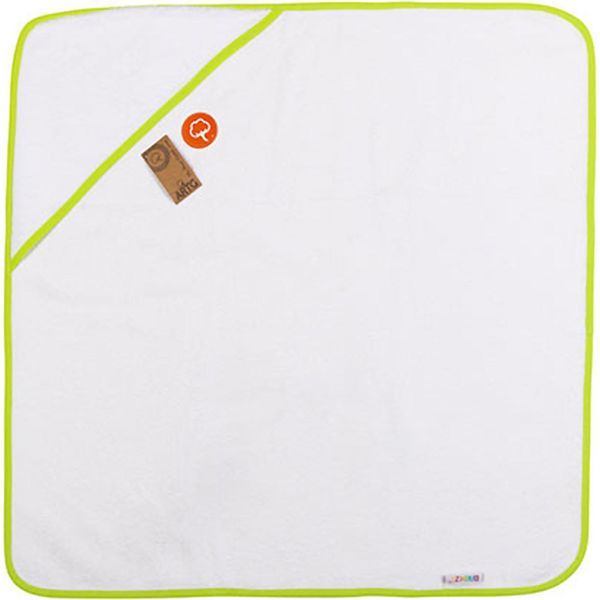 A&R 892.50 | Babiezz All-Over Asciugamano Con Cappuccio 75 X 75 Cm - Colore: Bianco/Verde Lime - Dimensioni: 75 X 75 Cm-image