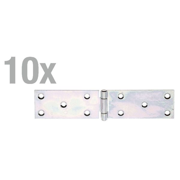 Alberts 850753 Cinghia Da Tavolo, Con Perno Rivettato In Acciaio Inox, Zincata Sendzimir, 44 X 200 Mm, Set Da 10-image