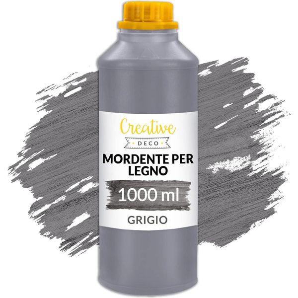Creative Deco Mordente Per Legno A Base D'acqua | Colore Noce | 1L | Non Tossico | Per Pannelli Legno, Cemento, Mattoni, Carta Da Parati-image