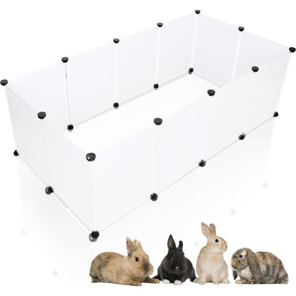 Jiubiaz Gabbia Per Piccoli Animali Recinto All'aperto Fai Da Te Criceto Cucciolo Correre Playpen Recinto Interno Coniglio Playpen-image