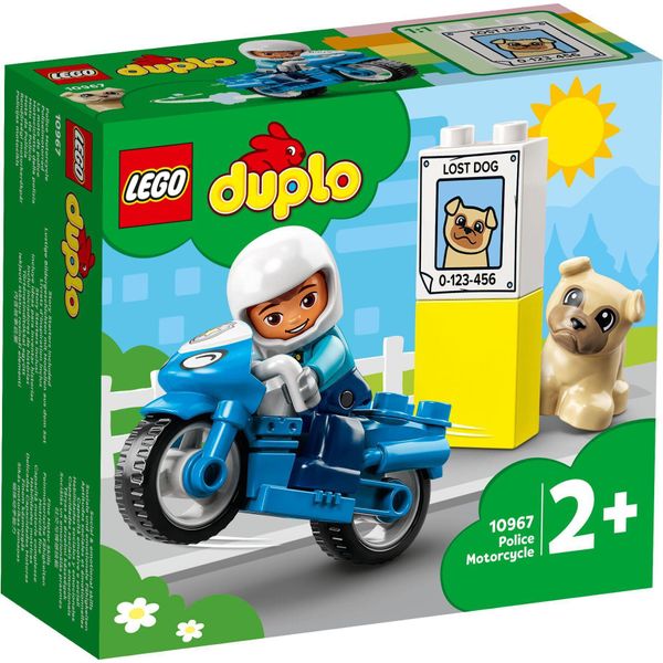 Lego 10967 Moto Della Polizia Duplo, Giocattolo Della Polizia Per Bambini Dai 2 Anni In Su, Giocattolo Ideale Per Le Abilità Motorie Dei Bambini, Moto Giocattolo Per Bambine E Bambini-image