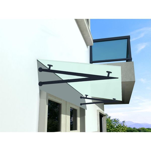 Glaswerk Westfalen - (V) 120X90 Cm Tetto Frontale In Vetro Di Latte Con Supporto Ral 7016-image