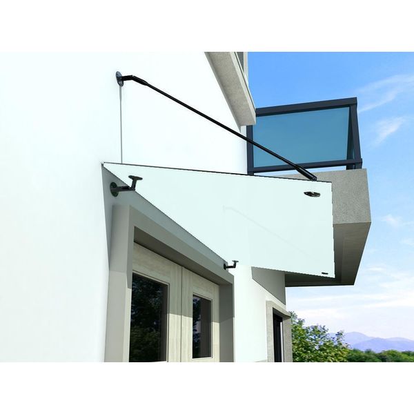 Glaswerk Westfalen - (Str) Pensilina In Vetro Satinato 120X90 Cm Con Supporto Nero-image