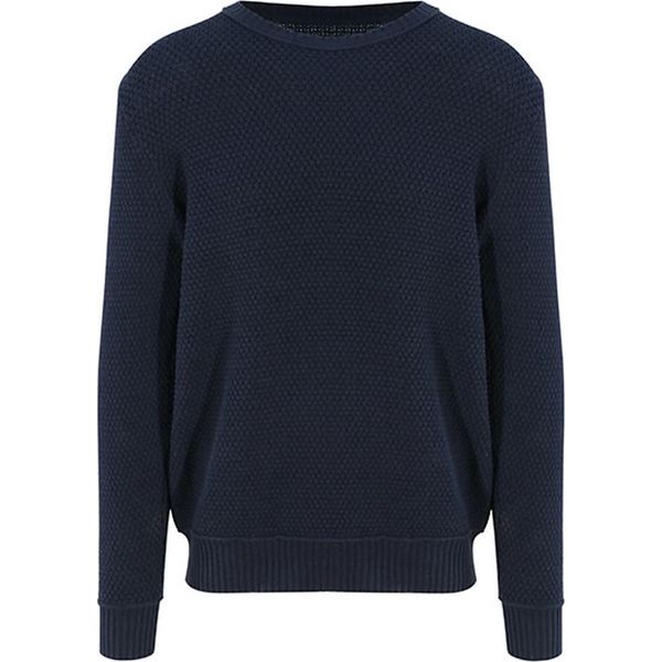 Ecologie EA062 | Maglione Taroko Rain Da Uomo, Polsini E Collo A Costine - Colore: Navy - Taglia: M-image