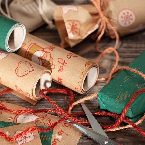 Carta Da Regalo Per Natale, Biscotti, Marrone, 0,70 X 10 M-image