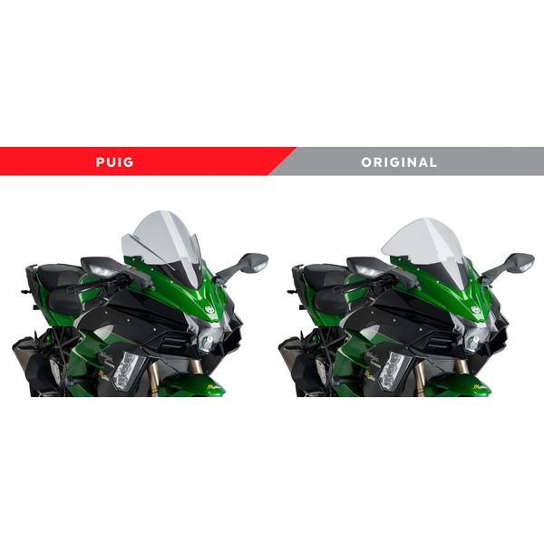 Cupolino Puig Z-Racing Fumè Chiaro Omologato Abe Per Kawasaki-image