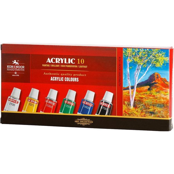 Colori Acrilici 10 Colori 16 Ml Koh-I-Noor-image