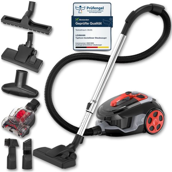 Lehmann Aspirapolvere Ciclonico Senza Sacco, 2X Filtro Hepa, Capacità 2,5L, Set Di Accessori Con Spazzola Turbo-image