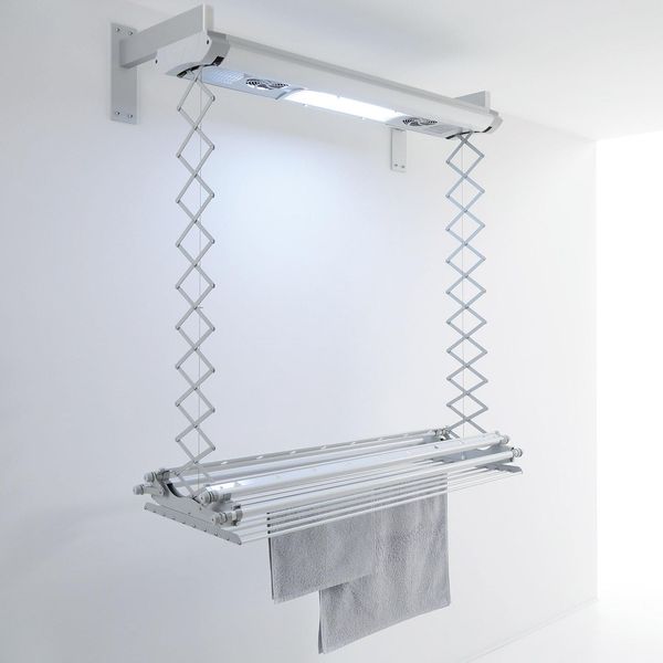 Stendibiancheria Elettrico Da Parete Foxydry Air 122 Cm - Acciaio E Alluminio-image