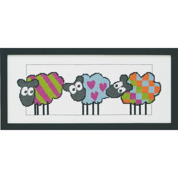 Set Per Punto Croce Permin "Pecore"", Schema Per Il Conteggio, 36X15Cm, 92-3388"-image