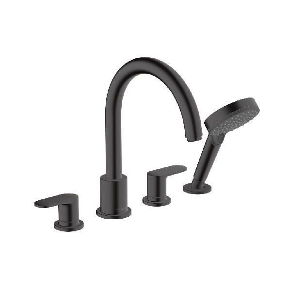 Hansgrohe Vernis Blend - Miscelatore Per Bordo Vasca, Installazione A 4 Fori, Nero Opaco 71456670-image