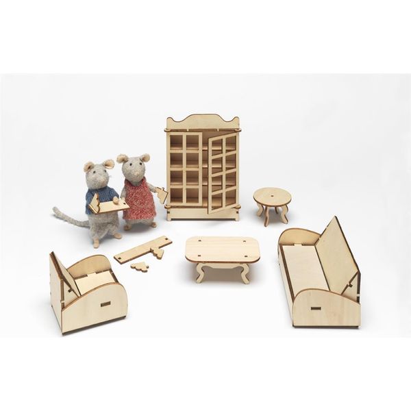 La Stanza Della Casa Del Topo Di Sam & Julia: Kit Di Arredamento Fai Da Te: Soggiorno-image